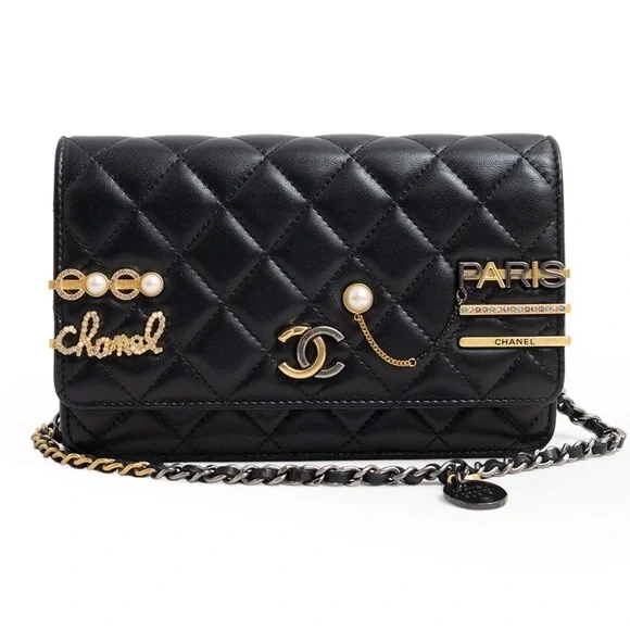 ❌SOLD❌✨ Chanel Limited Edition Wallet on Chain — Black Lambskin (Microchipped) - Picture 2 of 14